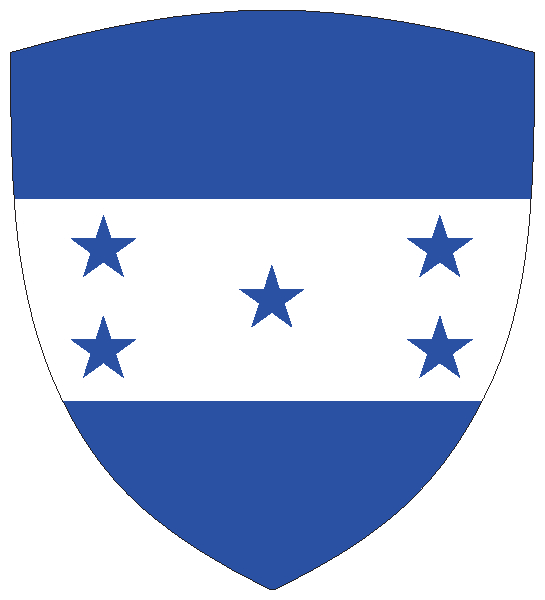Honduras | Flagge -wappenförmig