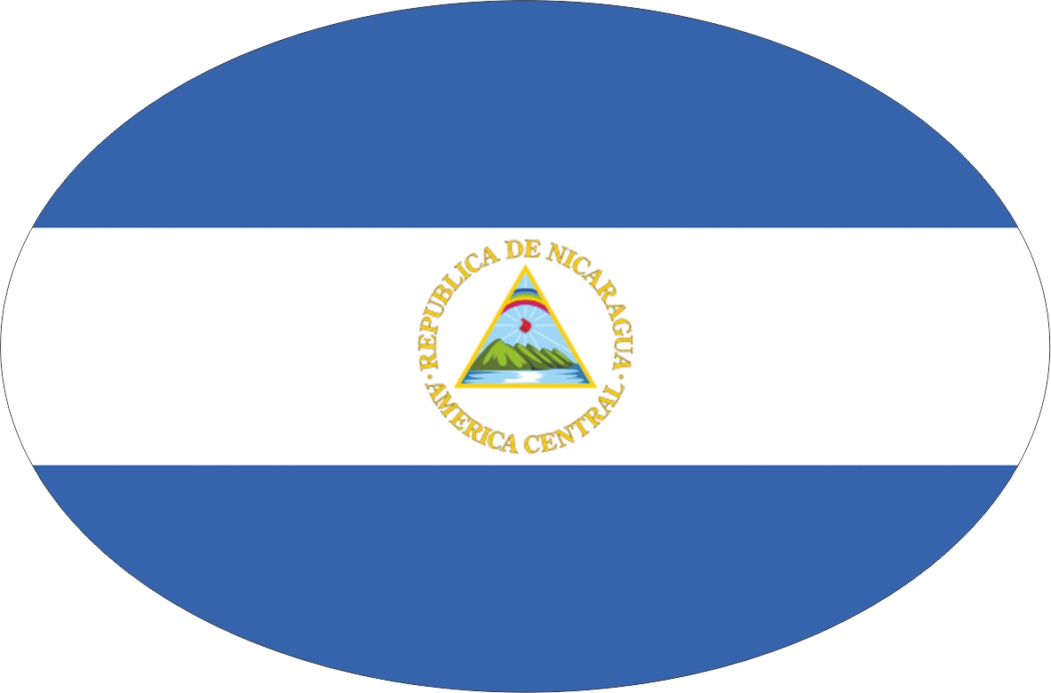 Nicaragua | Aufkleber in ovaler Form