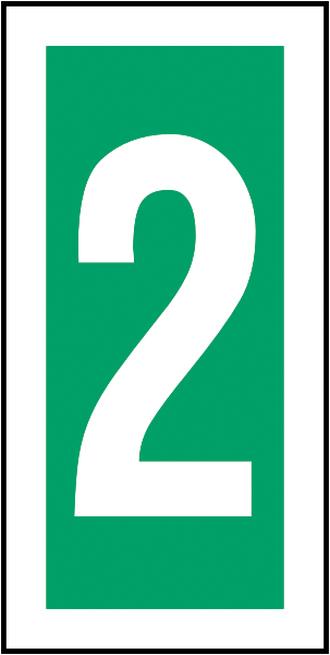 Rettungszeichenaufkleber .059- Nummerierung 2 (alt)