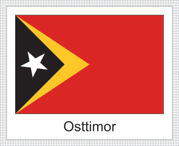 Osttimor | Aufkleber mit weissem Design
