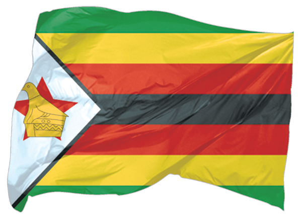 Simbabwe | wehende Flagge als Aufkleber