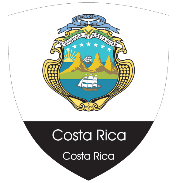 Costa Rica | Wappen als Aufkleber (2) 