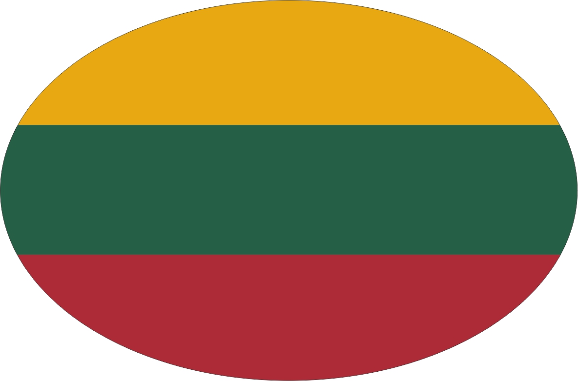 Litauen | Aufkleber in ovaler Form 