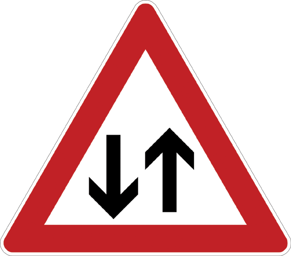 Verkehrszeichen 125 - Gegenverkehr