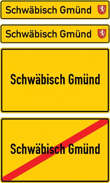 Namensaufkleber - Ortsschild