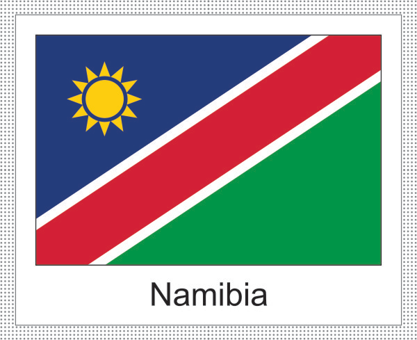 Namibia | Aufkleber mit weissem Design