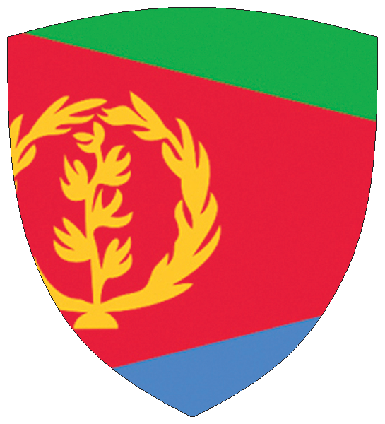 Eritrea | Flagge -wappenförmig Eritrea | Flagge -wappenförmig