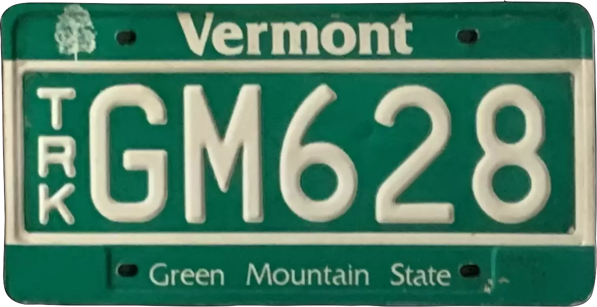 USA-Kennzeichen als Aufkleber | Vermont.1
