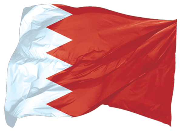 Bahrain | wehende Flagge als Aufkleber