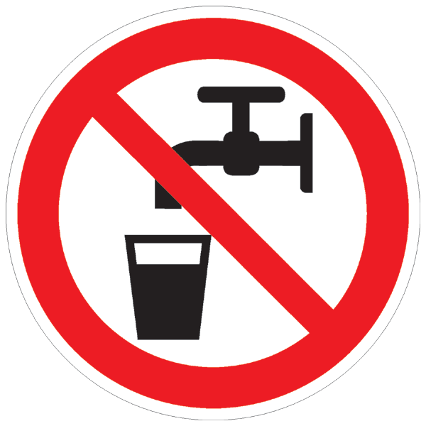 Verbotszeichenaufkleber alt .007- Kein Trinkwasser (alt)