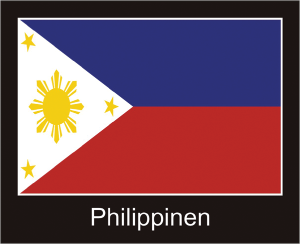 Philippinen | Aufkleber mit schwarzem Design 