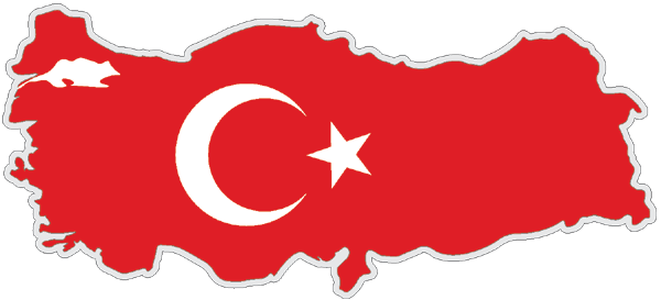 Türkei | Auf Contour geschnittene Flagge Türkei | Auf Contour geschnittene Flagge