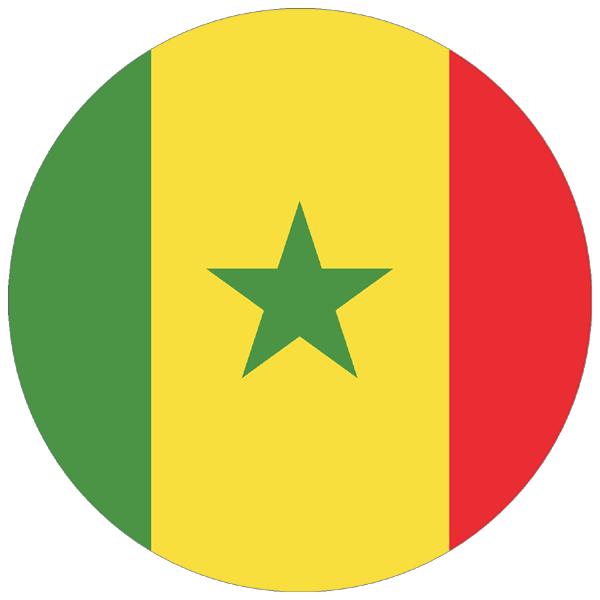 Senegal | round cut sticker