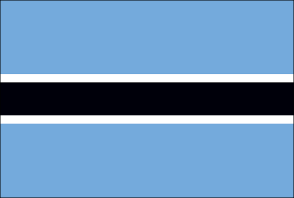 Botswana | Flagge -gleiche Größe