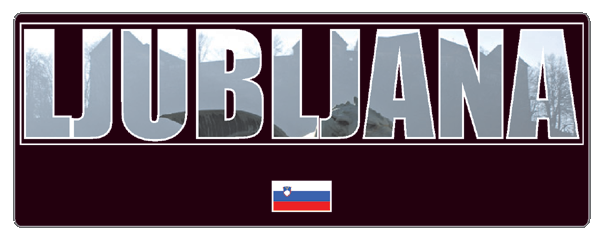 Ljubljana | Aufkleber- (schwarz)