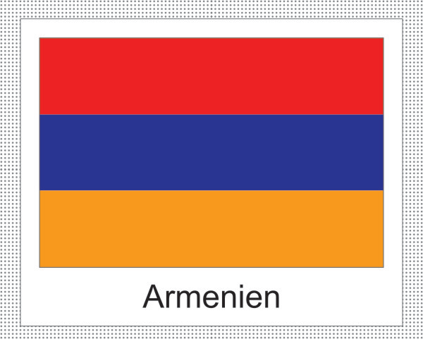 Armenien | Aufkleber mit weissem Design