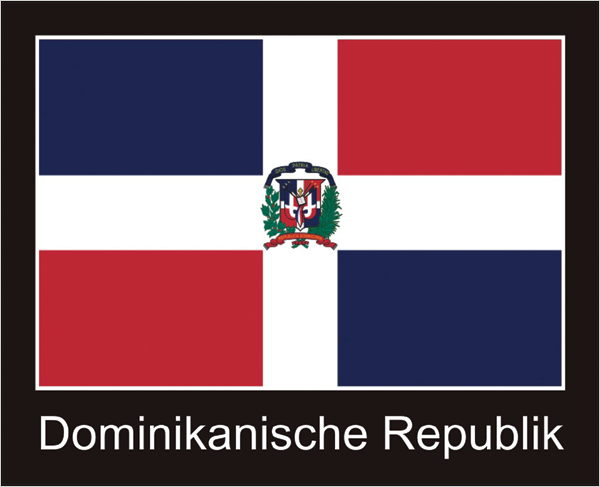 Dominikanische Republik FLAGGE Auto Emblem Abzeichen Aufkleber