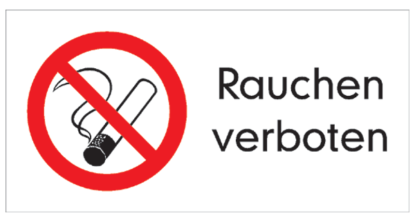 Verbotszeichenaufkleber alt .055- Rauchen verboten (alt)