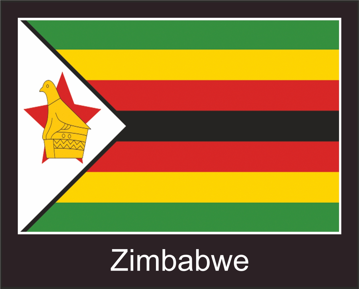 Simbabwe | Aufkleber mit schwarzem Design 