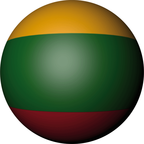 Litauen | Aufkleber in Kugelform 