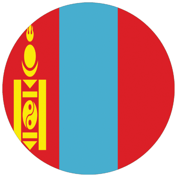Mongolei | rund geschnittener Aufkleber