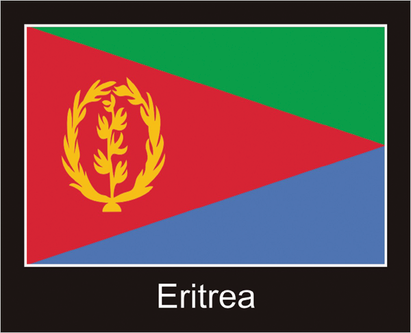 Eritrea | Aufkleber mit schwarzem Design 