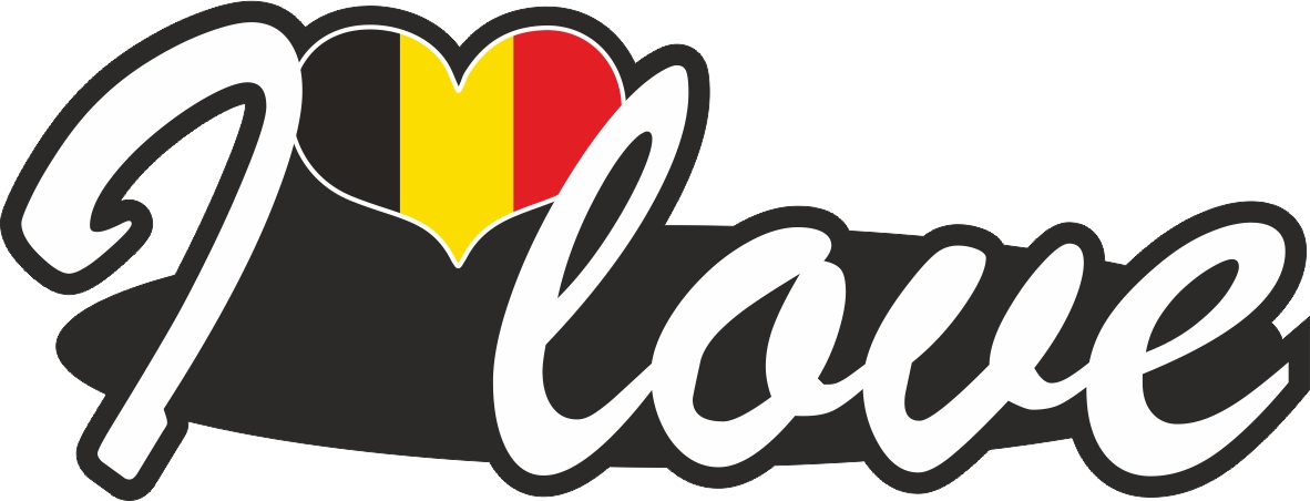 Aufkleber- I love Belgien