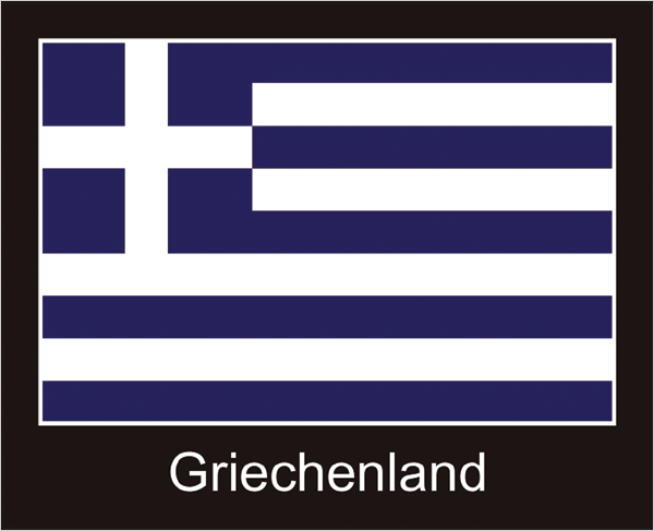Flagge  Griechenland -schwarzes Design