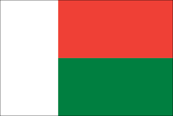 Madagaskar | Flagge -gleiche Größe
