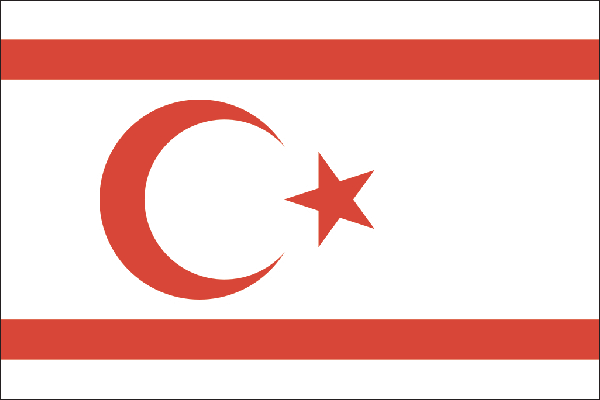 Nordzypern | Flagge -gleiche Größe 