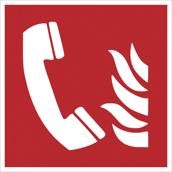 Brandschutzaufkleber - Brandmeldetelefon | 5x5 cm