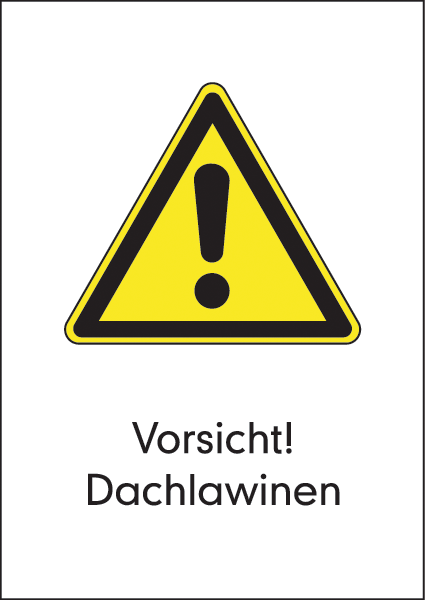 Warnzeichenaufkleber alt .066- Vorsicht! Dachlawinen (alt)