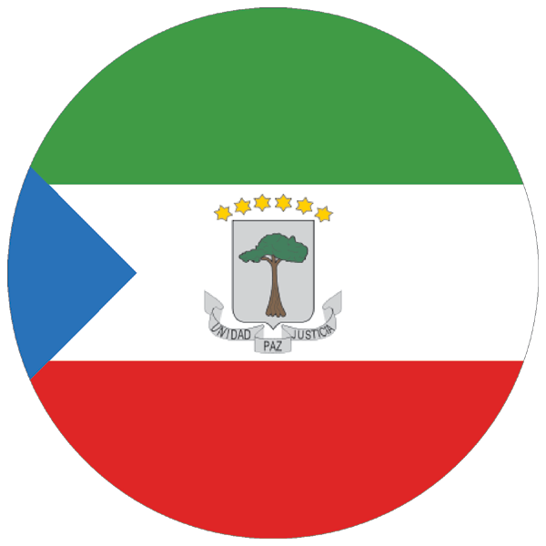 Equatorial Guinea | round cut sticker