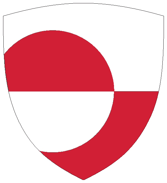 Grönland | Flagge -wappenförmig