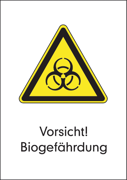 Warnzeichenaufkleber alt .087- Vorsicht! Biogefährdung (alt)