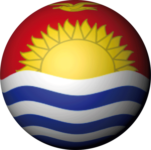 Kiribati | Aufkleber in Kugelform 