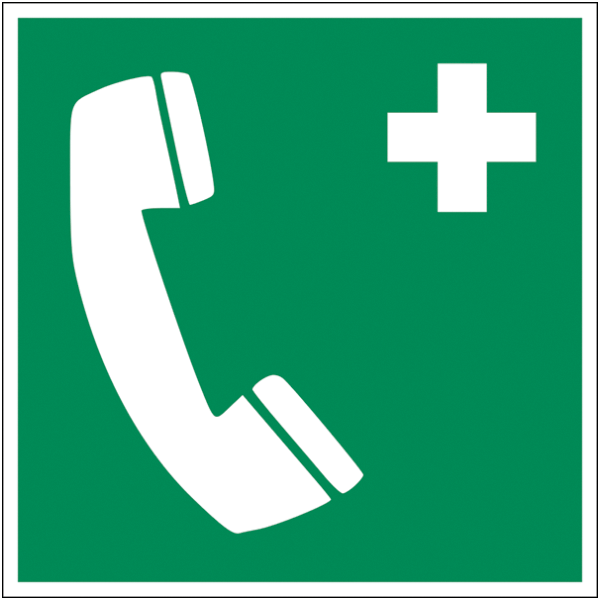 Rettungszeichenaufkleber .004- E004 Notruftelefon