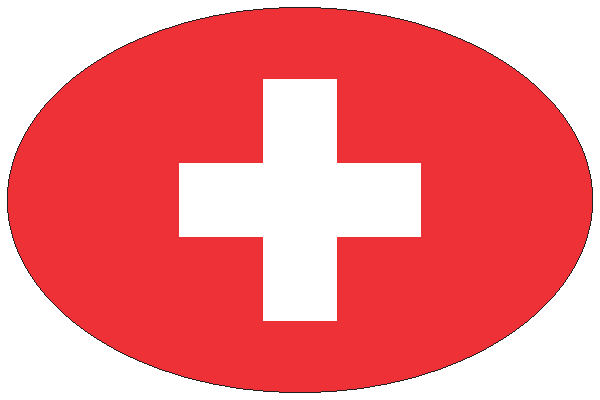 Aufkleber - Schweiz (oval) Aufkleber - Schweiz (oval)