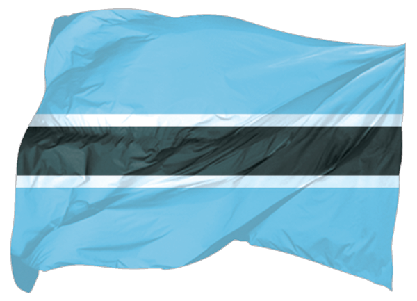 Botswana | wehende Flagge als Aufkleber