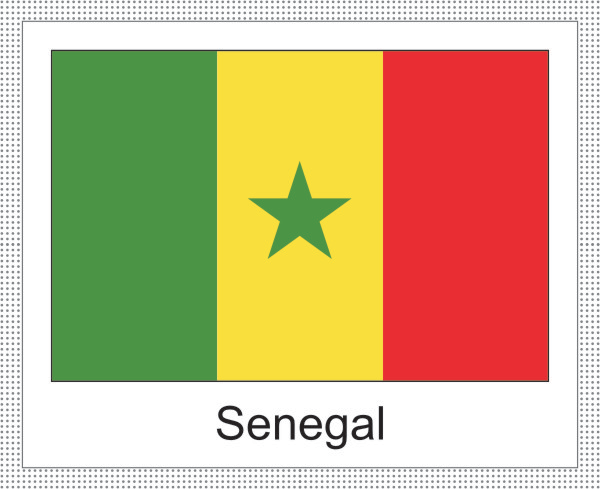 Flagge | Senegal -weisses Design