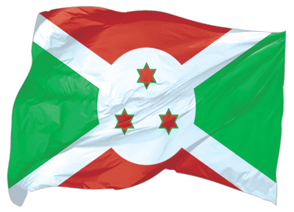 Burundi | wehende Flagge als Aufkleber 