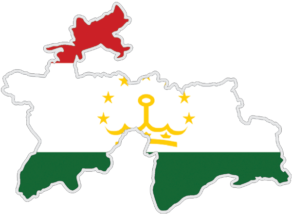Tajikistan | Flag cut to Contour