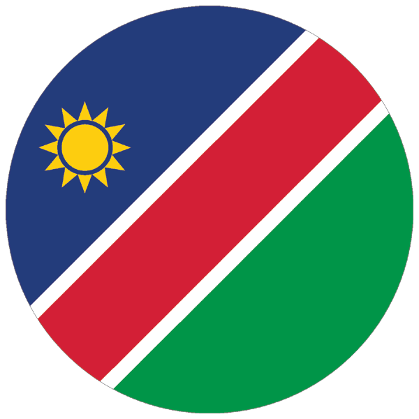 Namibia | rund geschnittener Aufkleber