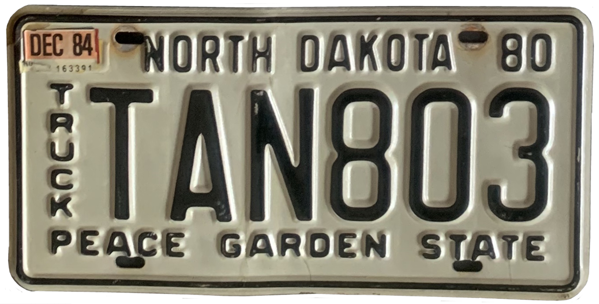 USA-Kennzeichen als Aufkleber | North Dakota.3
