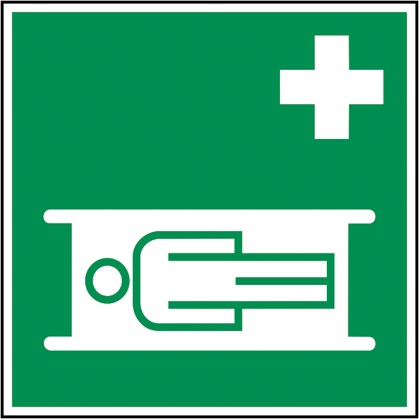 Rettungszeichenaufkleber .006- Krankentrage (alt)