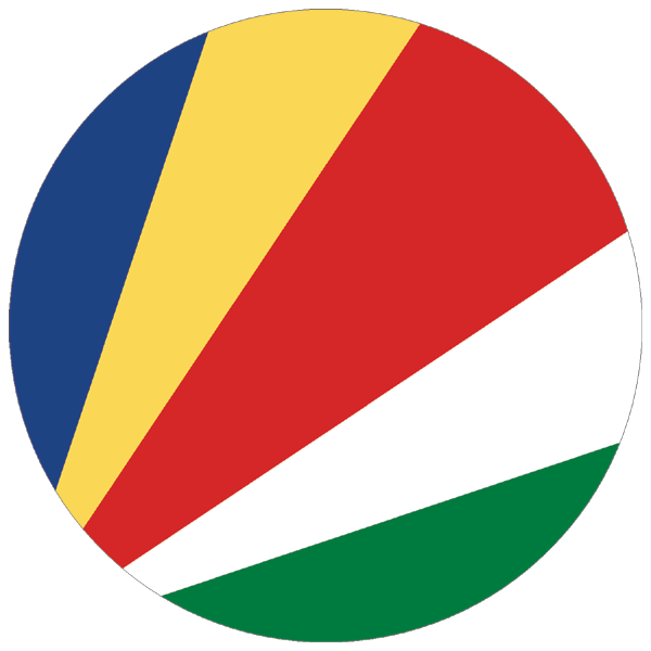 Seychellen | rund geschnittener Aufkleber