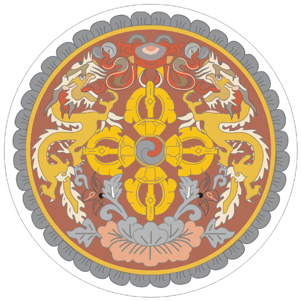 Bhutan | Wappen als Aufkleber