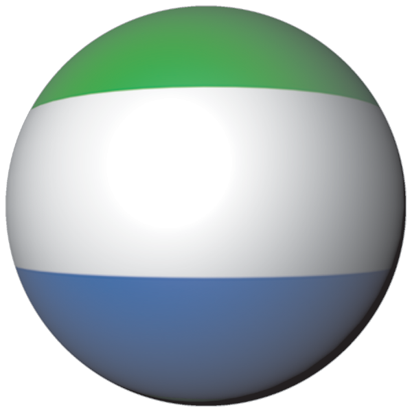 Sierra Leone | Aufkleber in Kugelform
