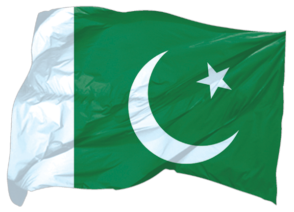Pakistan | wehende Flagge als Aufkleber
