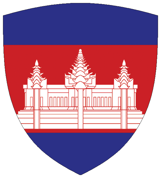 Kambodscha | Flagge -wappenförmig